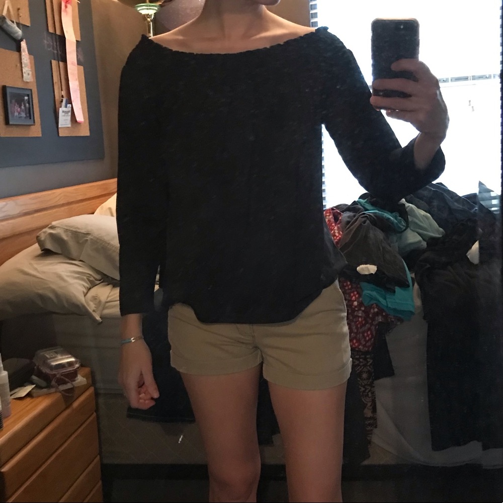 Black Off The Shoulder Top
